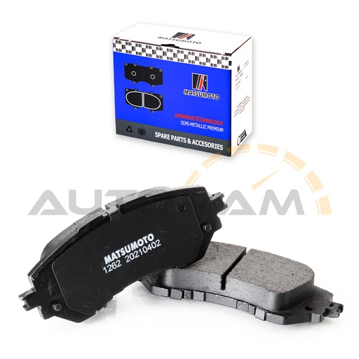 [M1262-SM] Pastillas de Freno Semi-metálica Delanteras Toyota Yaris